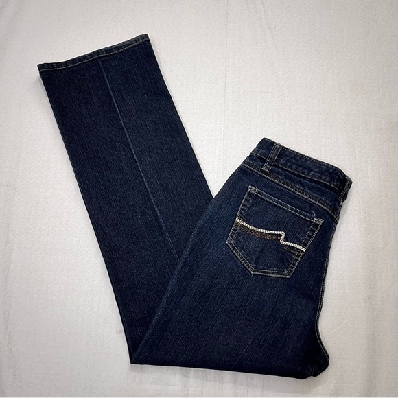 Nine West ladies Dark Blue Straight Leg Jeans size 8/28 - Picture 3 of 7